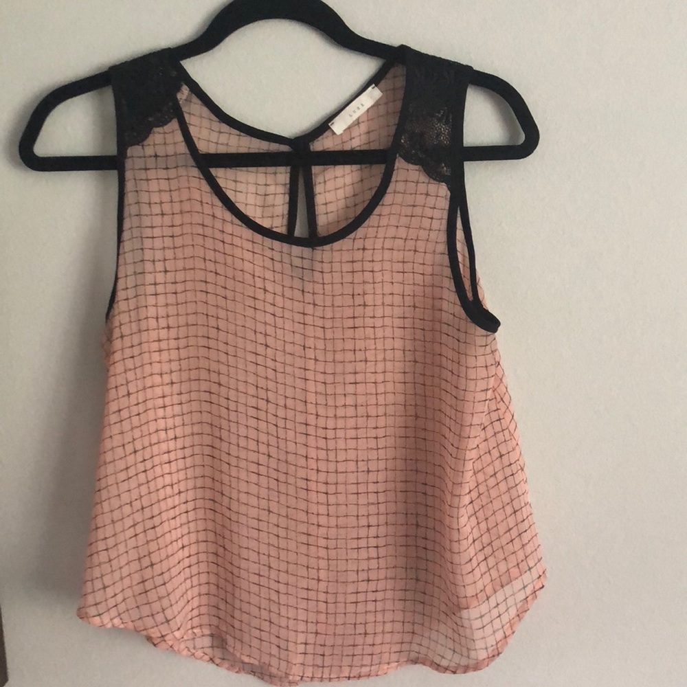 Tank with lace detail